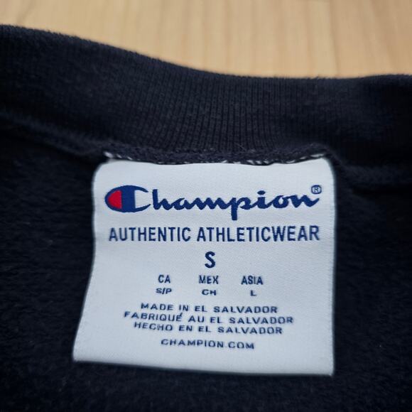Vintage Gonzaga Champion Navy Pullover Sweatshirt Men's Size S Preppy Academia - Picture 3 of 7